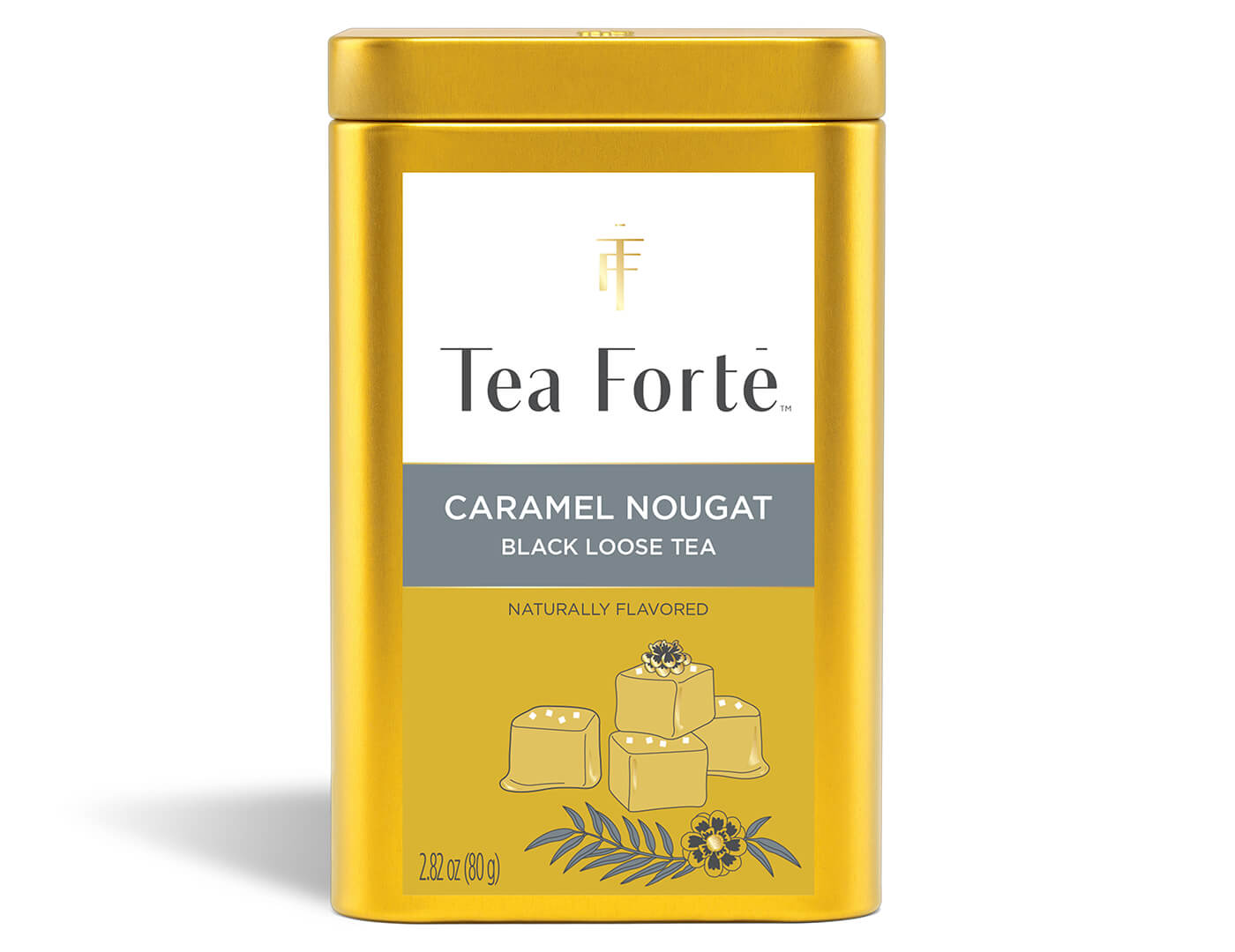 Caramel Nougat Loose Leaf Tea Canister - front view