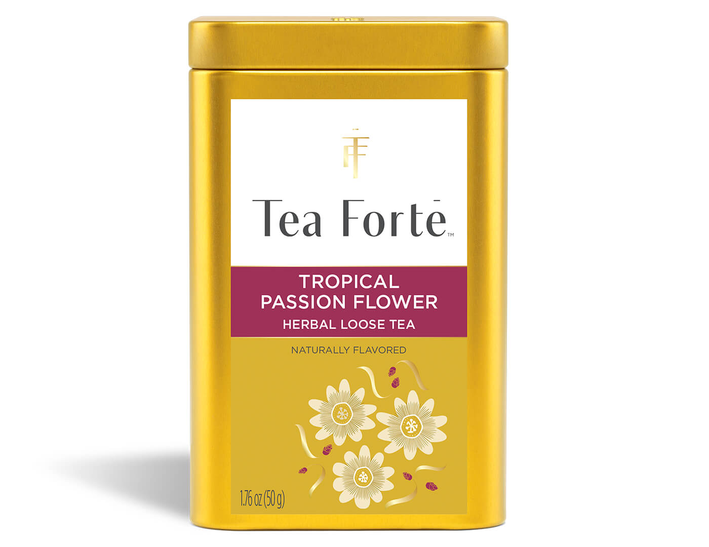 Tropical Passion Flower Loose Leaf Tea Canister - front view