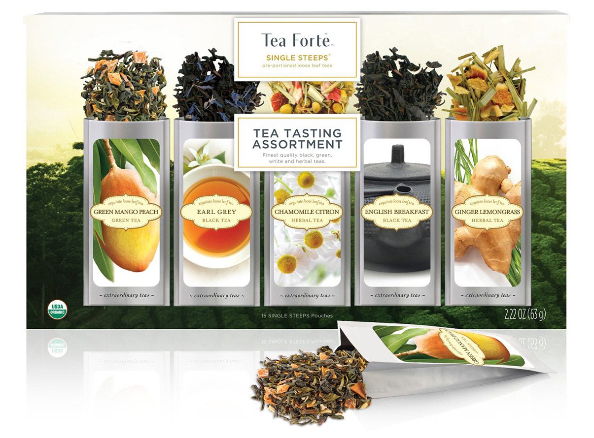 Single Steeps Sampler box of 15 with open pouch