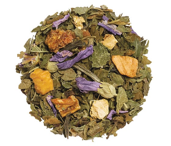 White Ginger Pear tea pile