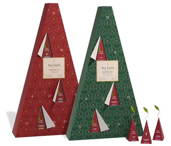 Warming Joy Advent Calendars, Assorted (red) and Herbal (green)