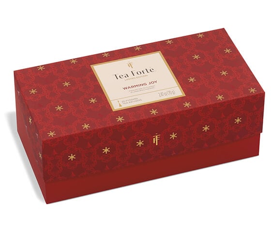 Warming Joy Presentation Box of 20 pyramid infusers, closed